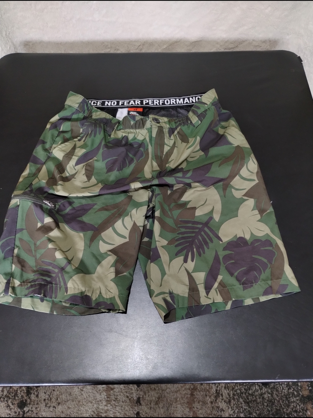 No Fear Performance Men's Green Camo Swim Shorts